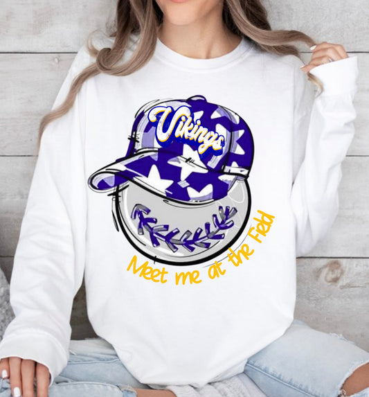 Vikings Baseball Hat design tshirt or sweatshirt