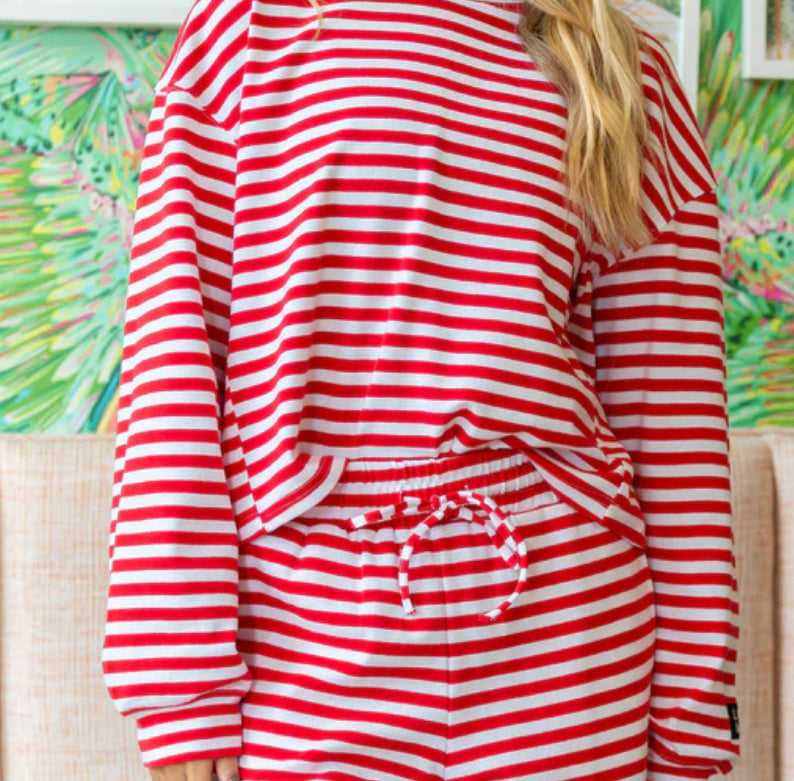 LULU Mac red stripe shirt