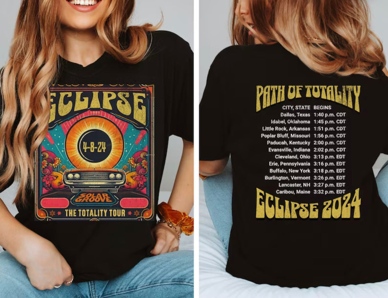 Solar Eclipse  graphic tee sweatshirt