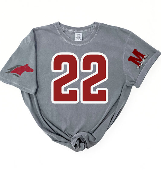Mustang custom number spirit shirt
