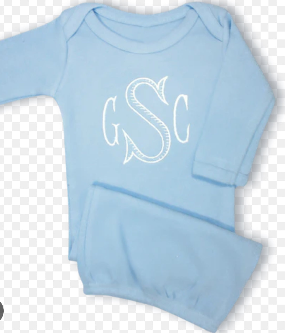 Monogrammed or Embroider Newborn Gown