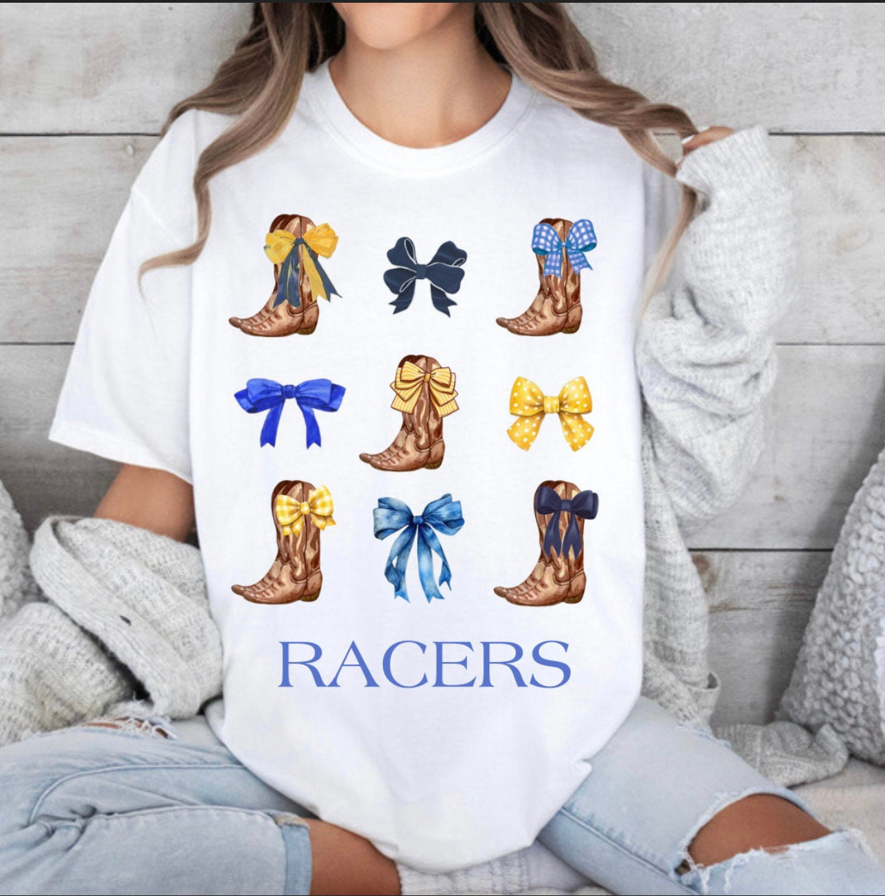 Murray Racers boots and bows spirit wear