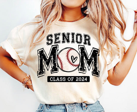 Senior baseball mom graphic tee