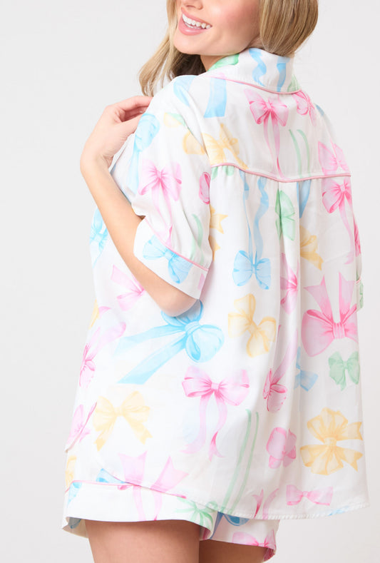 Bow Pj’s Peach Love