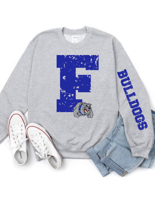 Fulton Bulldogs Mascot with arm design Spirit wear