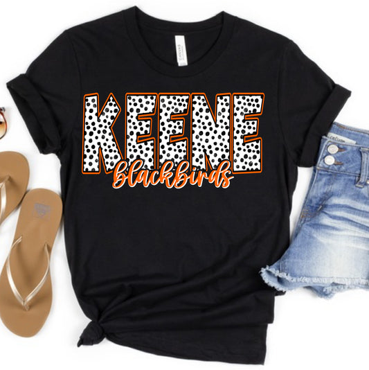 Keene Blackbirds tee or crew school spirit