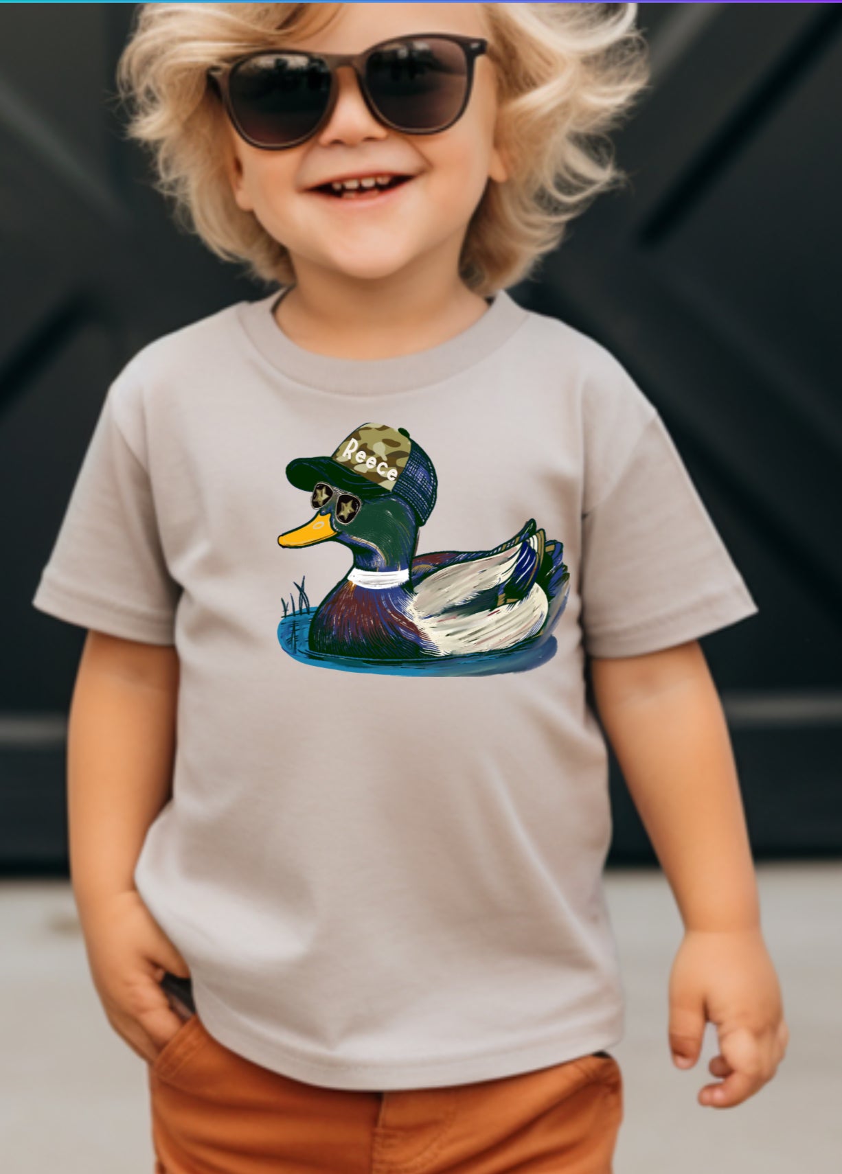 Boys Custom Name Duck fall