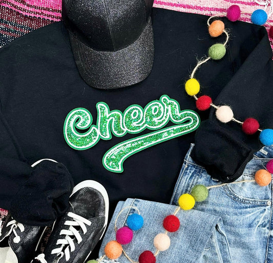 Green cheer T-shirt or crewneck