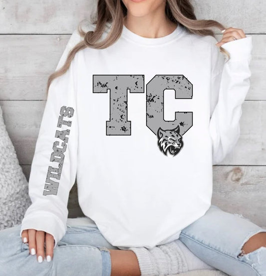 Trigg county Mascot with arm design Spirit wear