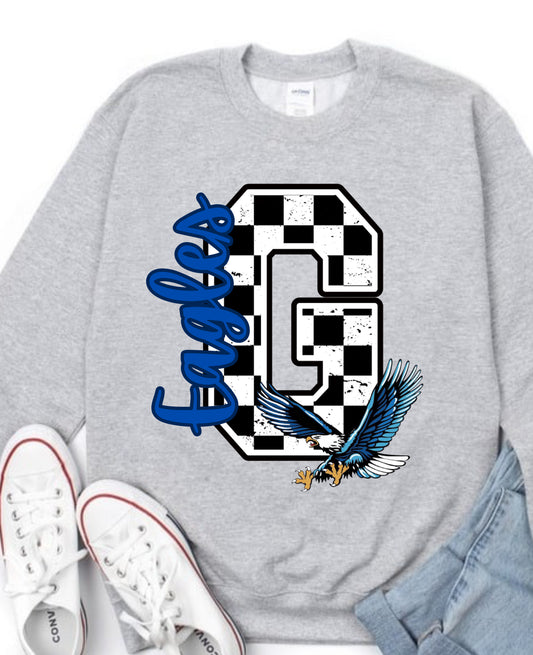 Graves Eagles with Vintage Eagle Mascot