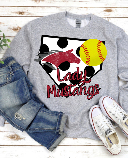 Lady Mustangs Softball Base Spirit Wear