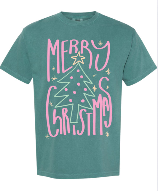 Merry Christmas star tshirt