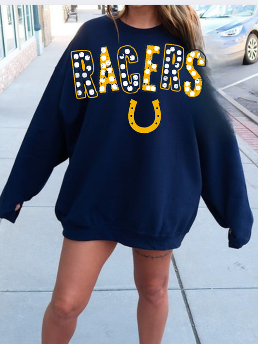 Big RACERS Across front Spirit Wear