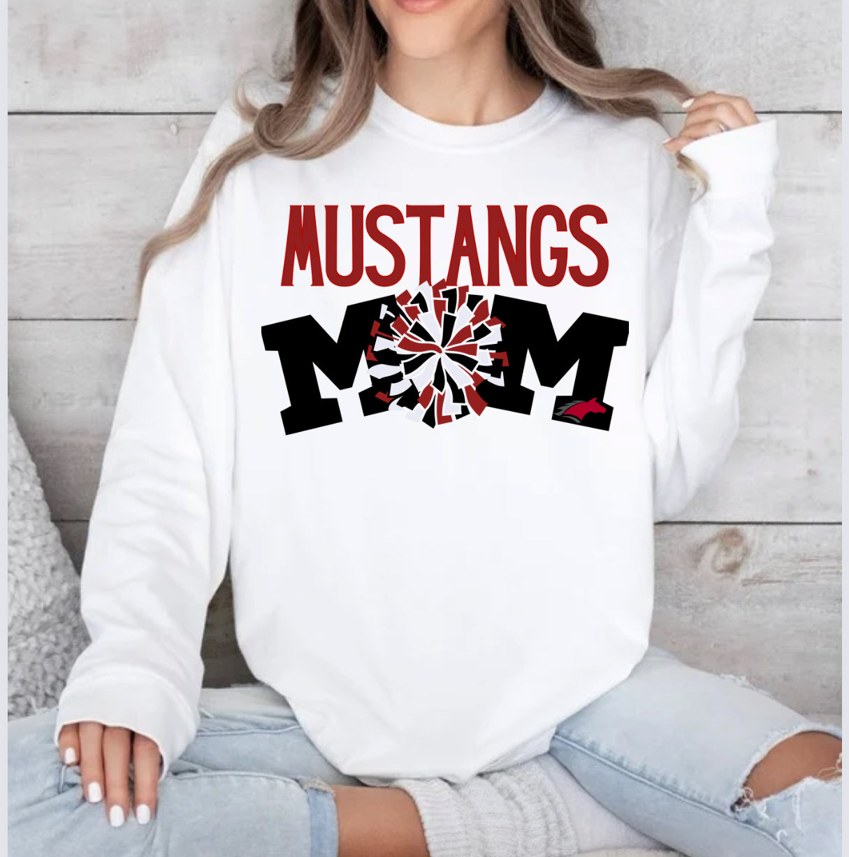 Mustang cheer mom Spirit Wear