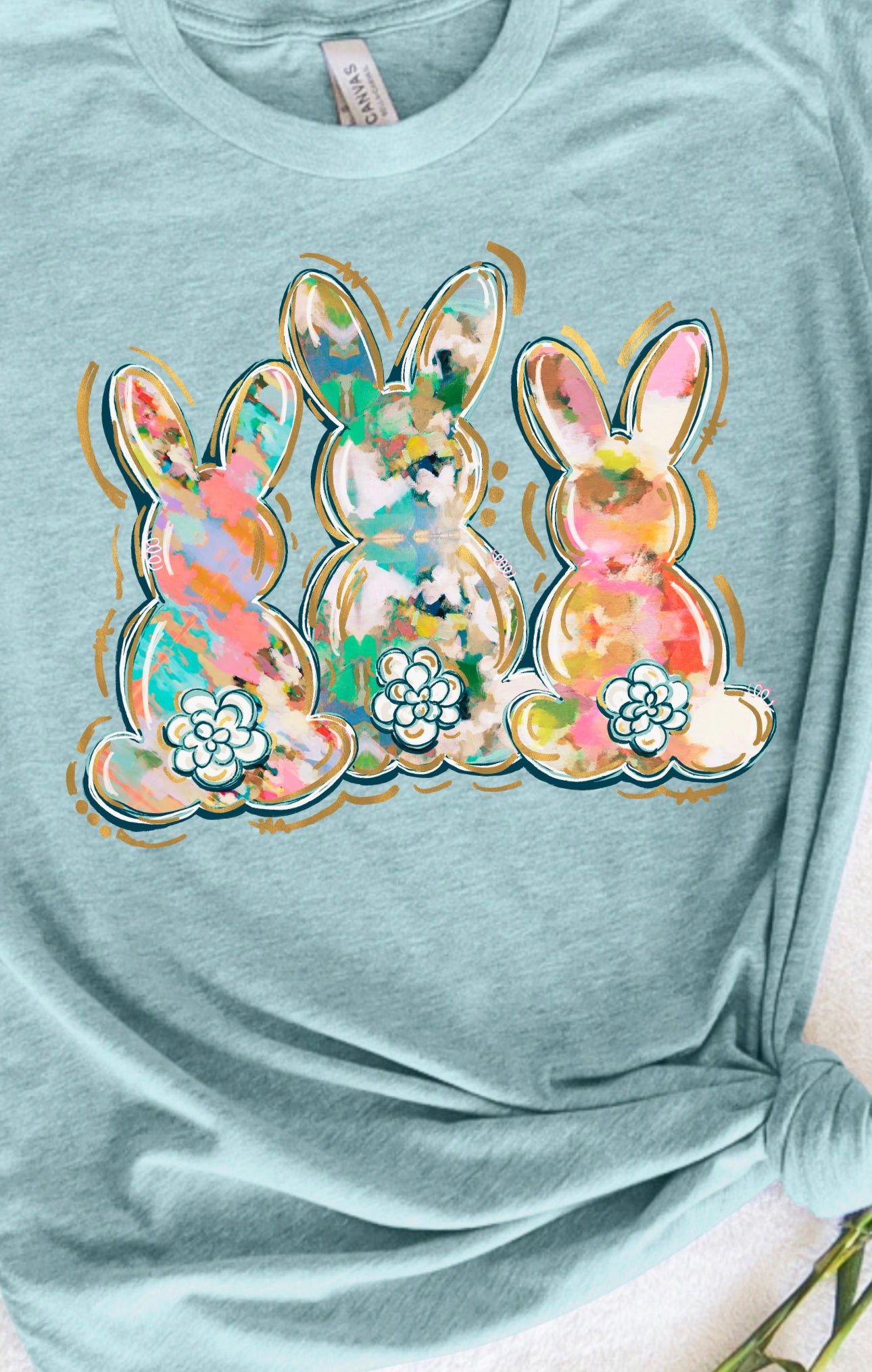 Abstract Bunny graphic tee sweatshirt