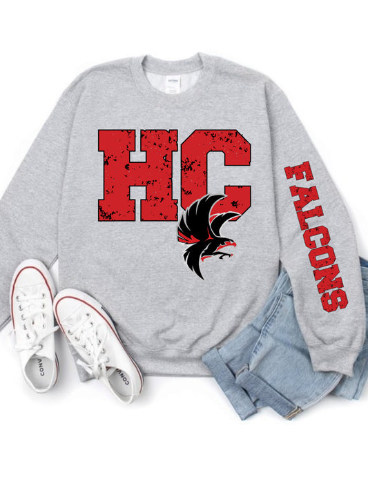 Hickman County Mascot with arm design Spirit wear