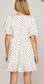 Ivy Polka Dot dress Navy and White
