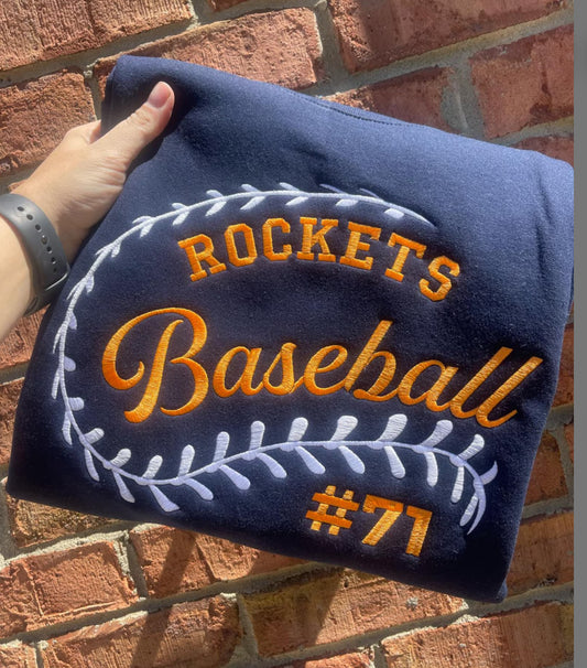 Custom Embroidered Baseball Sweatshirt