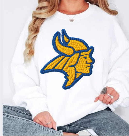 Faux 3D Yarn Art Vikings DTF t shirt or sweatshirt