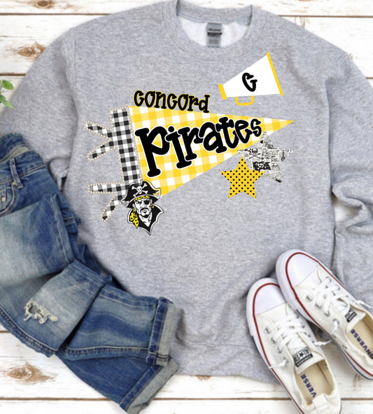 Concord Pirates Collage design tshirt or sweatshirt
