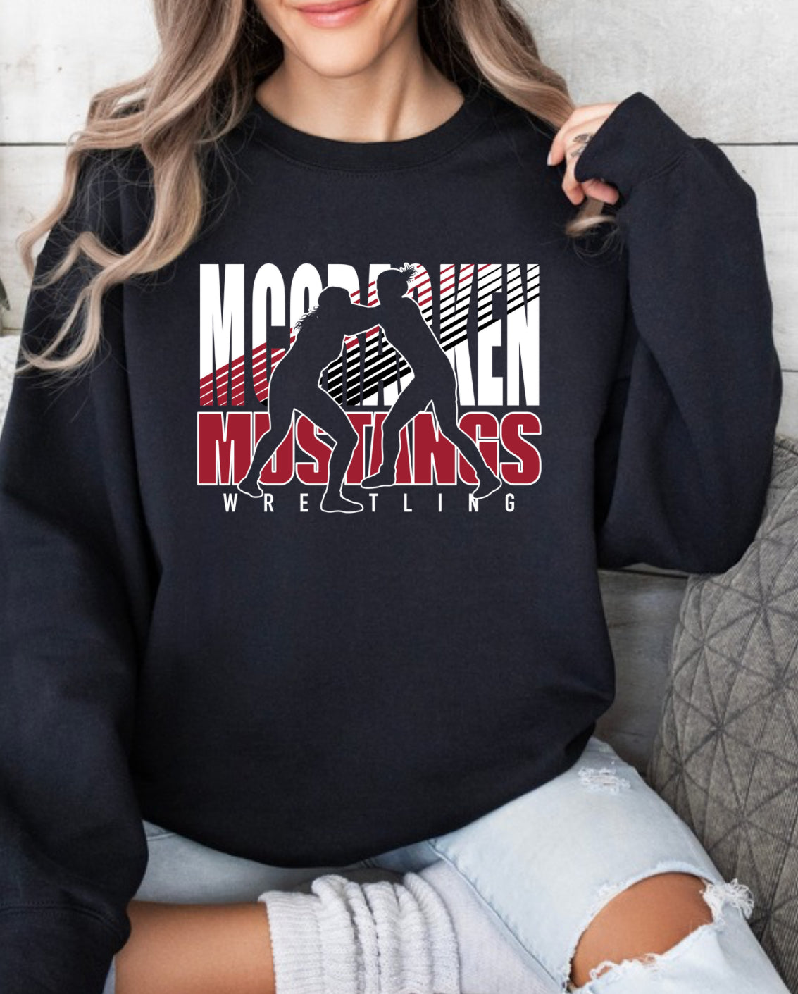 Mustang girl wrestling  spirit wear