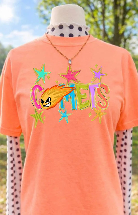 Comets fun doodle spirit wear