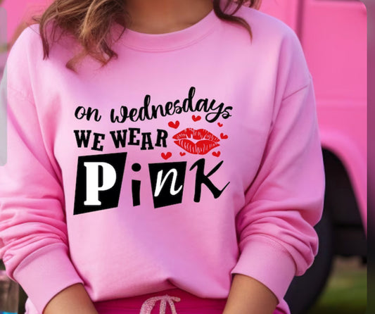 On Wednesday we wear pink T-shirt or sweatshirt