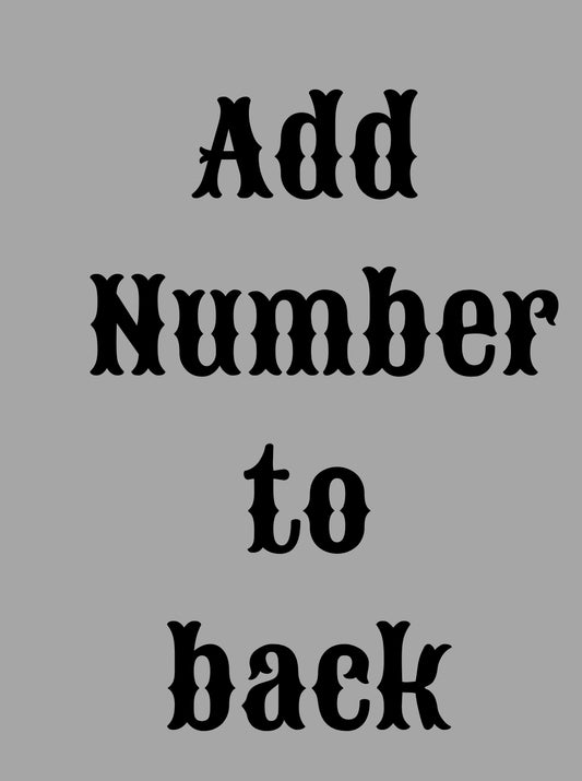 Add number to back