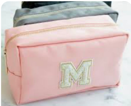 Makeup bag 1 letter chose pink, teal or purple in notes