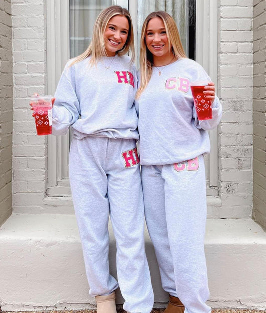 Letter monogram sweat pants