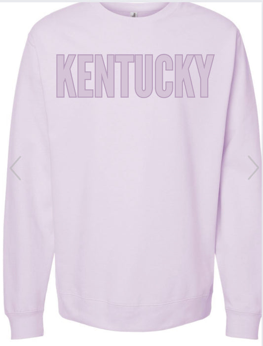 Tone on Tone Kentucky Lilac sweatshirt