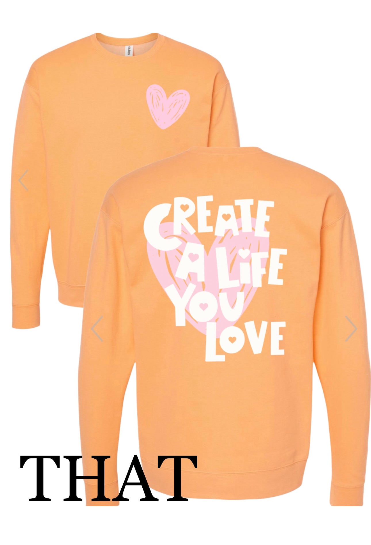 Create a Life You Love Coral sweatshirt