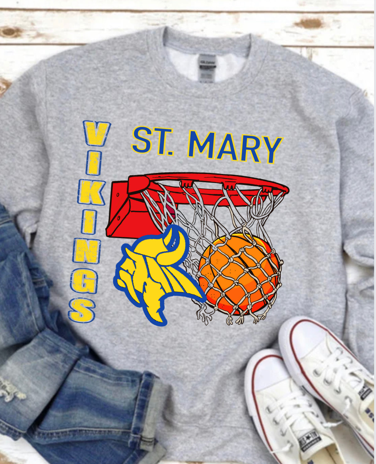 St Marty Vikings Basketball Spirit Wear