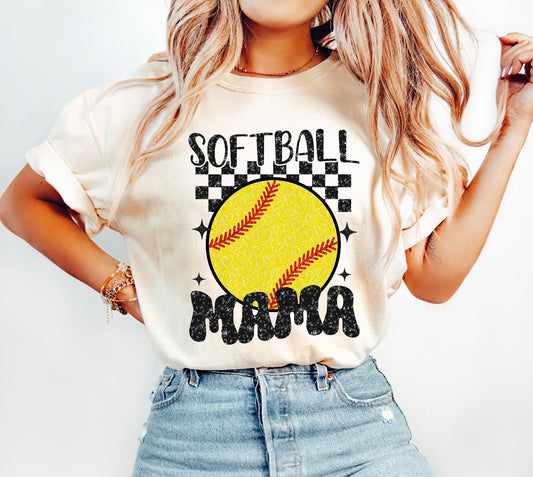 Softball mom graphic tee