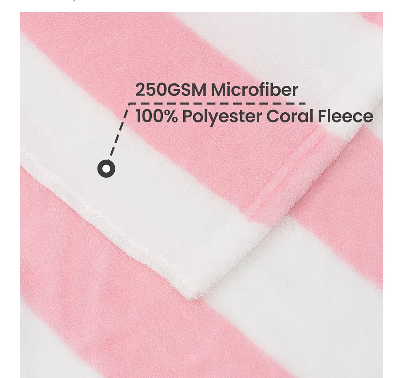 Plus Pastel Embroidered Beach Towel