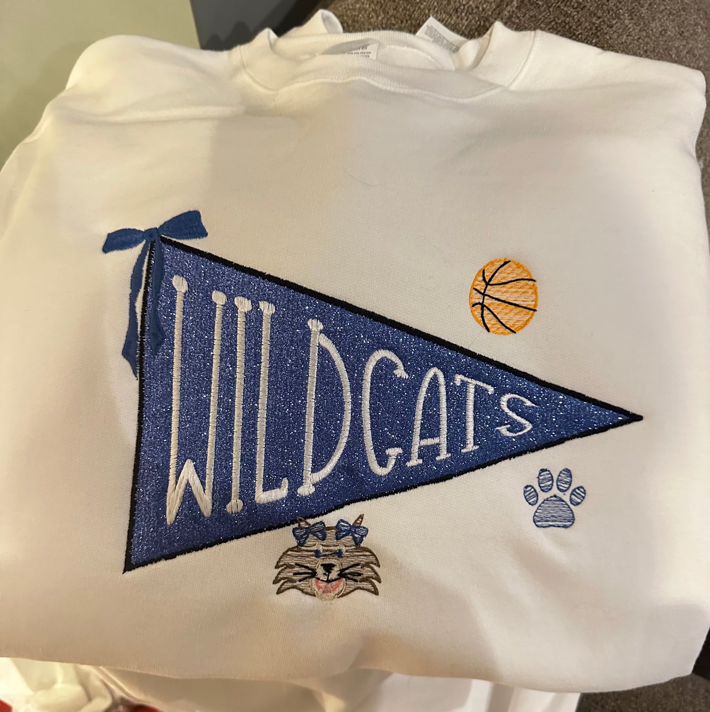 Wildcats Embroidered Basketball Sweatshirt