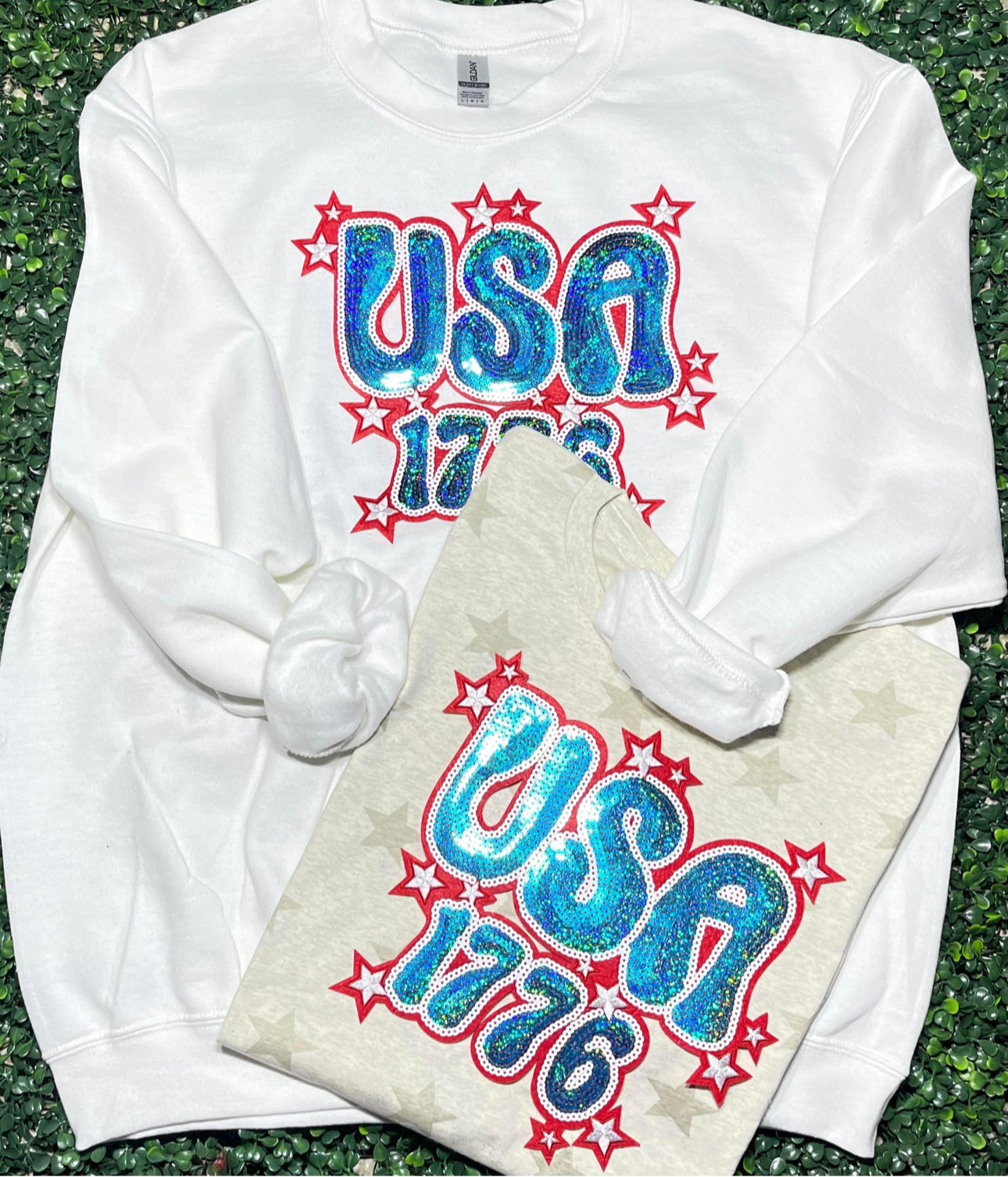 USA t-shirt or crewneck your choice color of shirt spirit wear