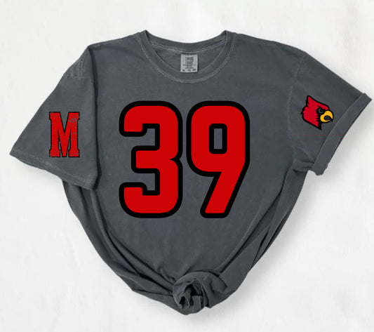 Mayfield Cardinals custom number spirit shirt