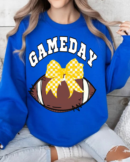 Football yellow bow Spirit Wear