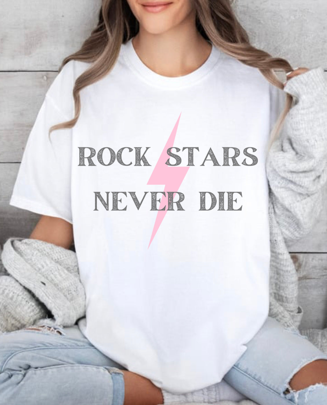 Rock Stars Never Die Grunge graphic tee