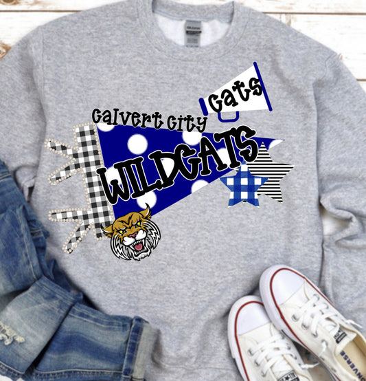 Calvert City Wildcats Collage design tshirt or sweatshirt