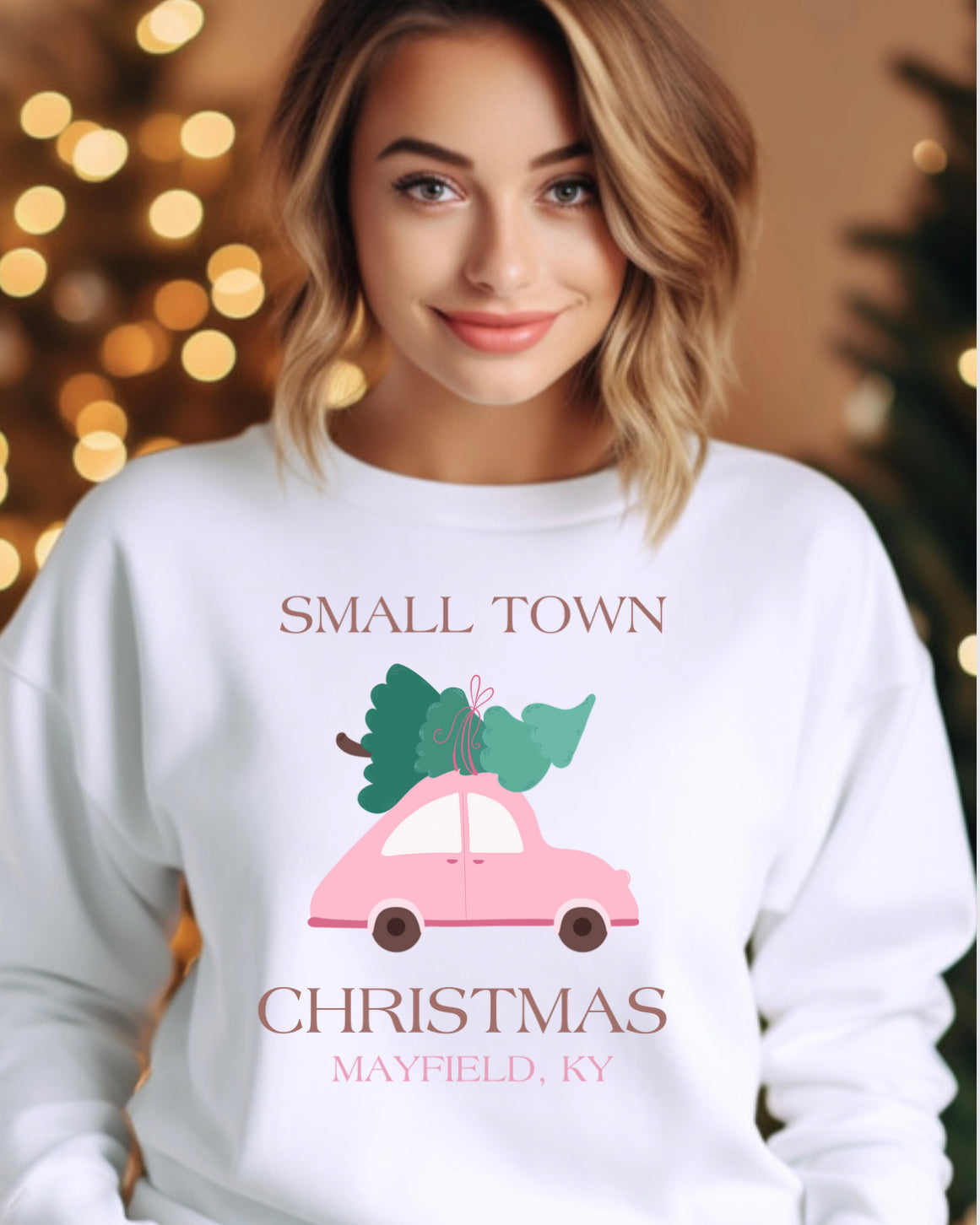 Small Town Christmas any town T-shirt or sweatshirt