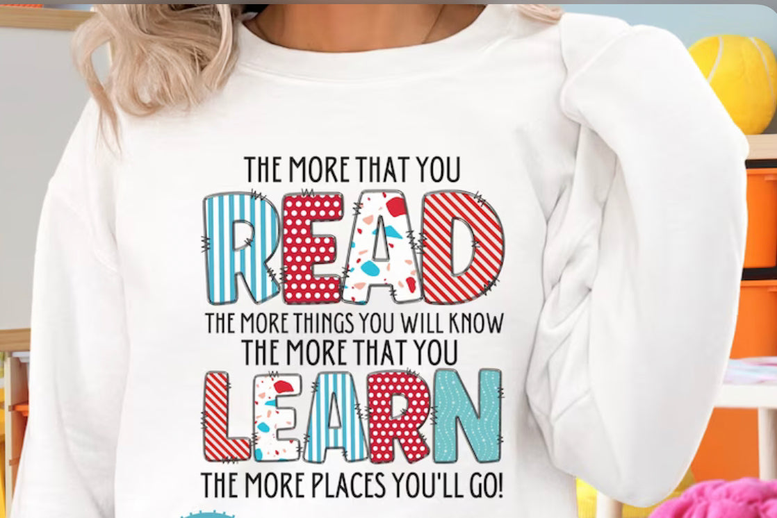 The More you read graphic T-shirt