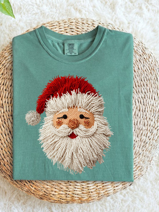 3D yarn art Santa t shirt or sweatshirt