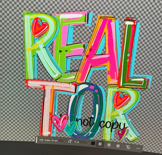 Realtor on grey tee or crew