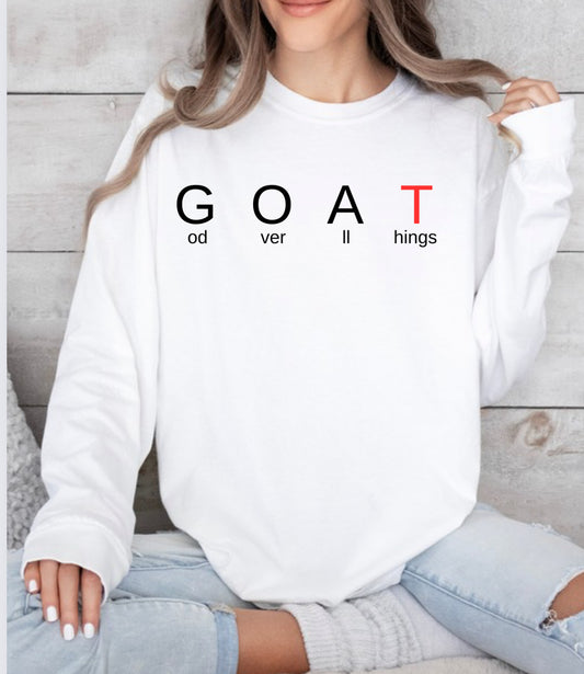 GOAT tee or crew