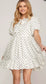 Ivy Polka Dot dress Navy and White