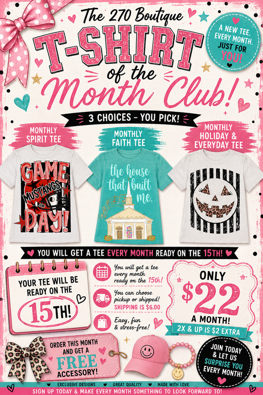 Team Spirit Monthly T-shirt club