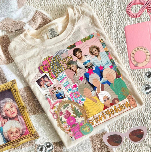 Golden Girls collage graphic tee