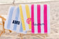 Plus Pastel Embroidered Beach Towel